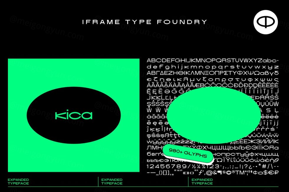 Kica Font - 高质量现代时尚极简几何大胆品牌设计英文字体