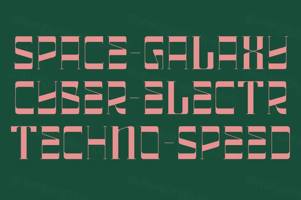 高质量高端技术未来感科技时尚品牌设计排版英文字体 Grafro Techno - Display Font