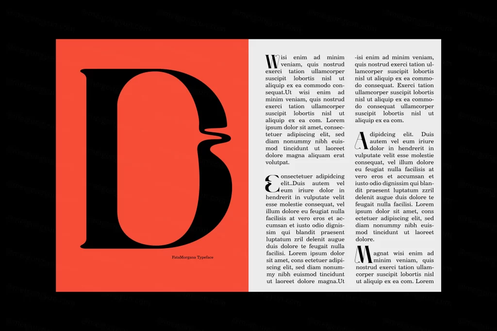 
高质量受海市蜃楼启发的海报杂志排版女性品牌设计英文字体 FataMorgana Display Font