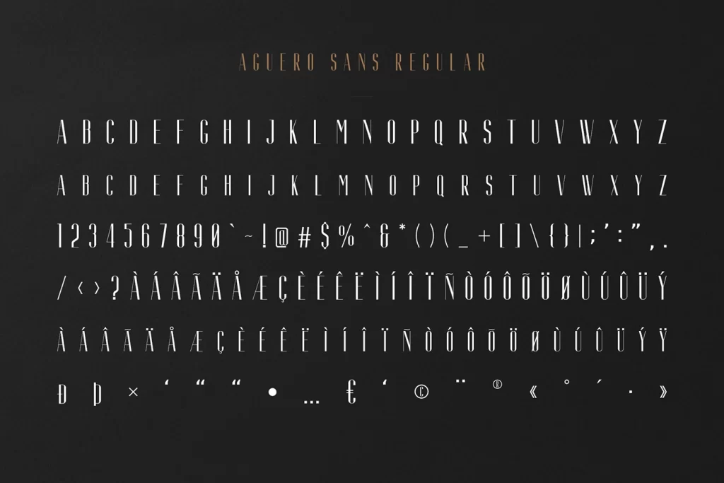 Aguero Sans Free - 现代风格衬线英文字体