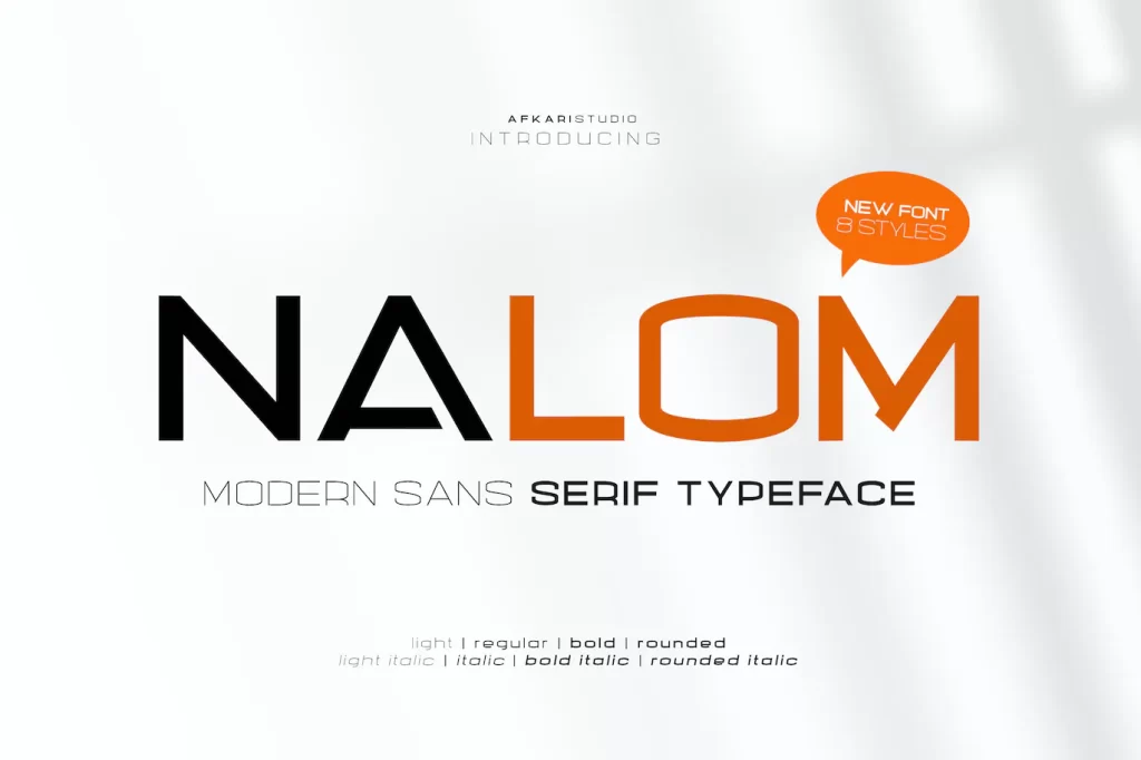 图片[1]-Nalom Sans Serif 字体系列：时尚高端品牌设计无衬线英文字体-歪果不求仁